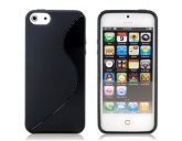Capa protetora elegante iphone 5 (Preto)