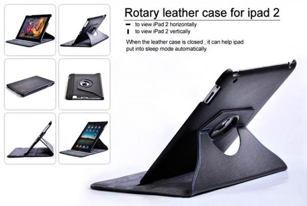 Capa 360º de couro ipad